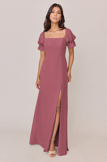 Maeve Chiffon Dress | Made To Order | Rosewood
