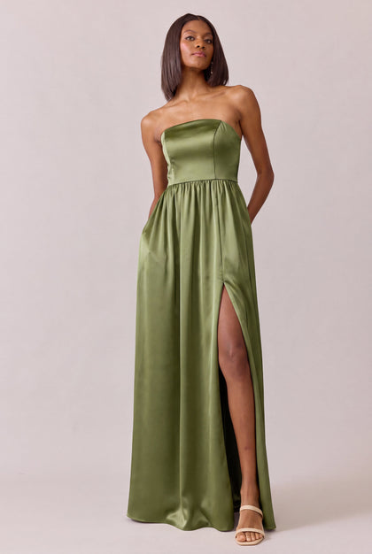Maren Satin Dress | Made To Order | Fern