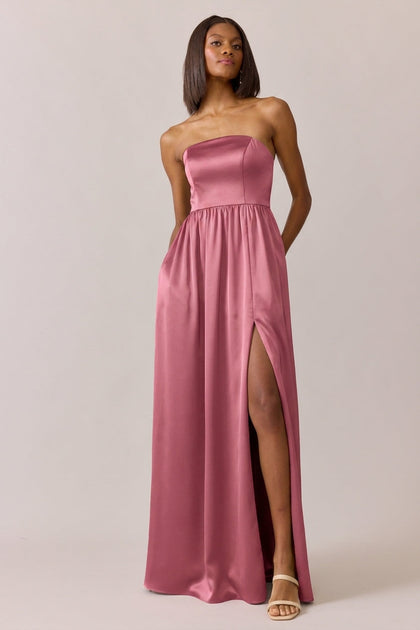 Maren Satin Dress | Made To Order | Raspberry