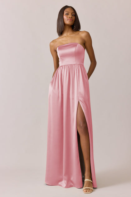 Maren Satin Dress | Made To Order | Rosette