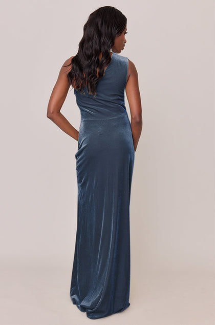 Margot Velvet Dress | Made To Order | Indie Blue