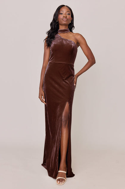 Margot Velvet Dress | Mahogany