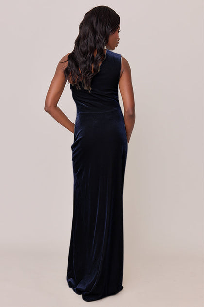 Margot Velvet Dress | Made To Order | Navy Blue