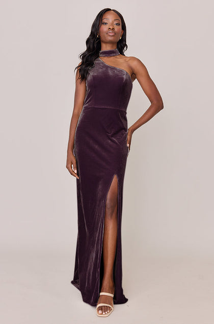 Margot Velvet Dress | Made To Order | Purple