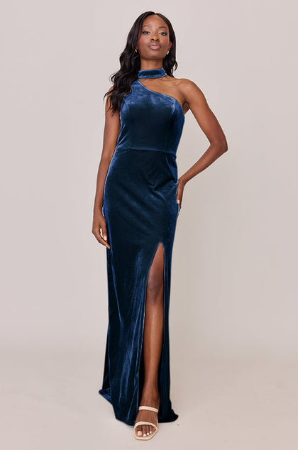 Margot Velvet Dress | Made To Order | Royal Blue