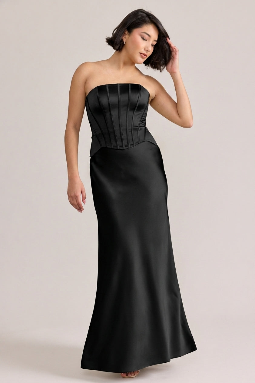 Marina Satin Dress | Made To Order Romantic Blue