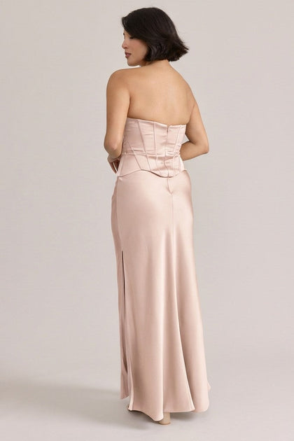 Marina Satin Dress | Made To Order | Blush