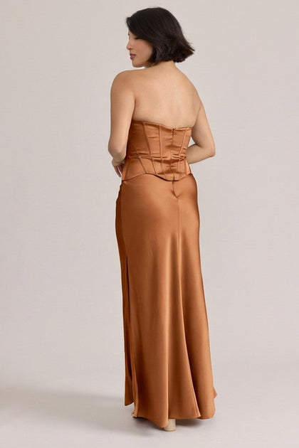 Marina Satin Dress | Made To Order | Copper