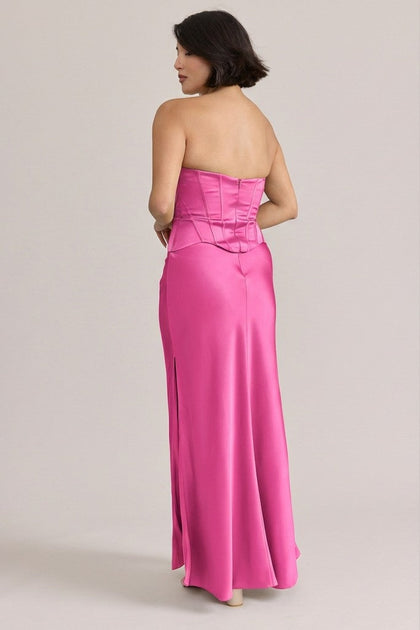 Marina Satin Dress | Made To Order | Malibu Pink