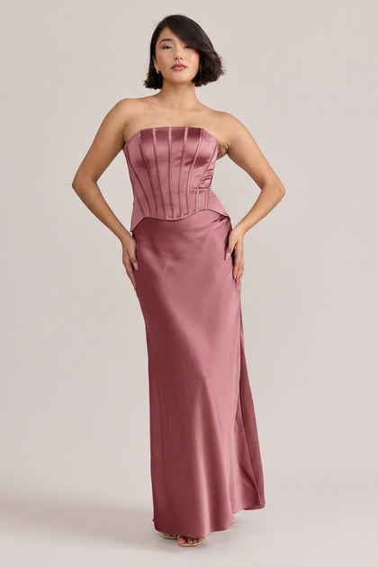 Marina Satin Dress | Made To Order | Raspberry
