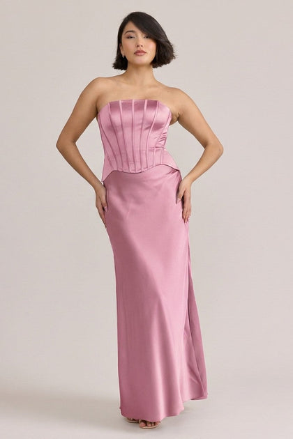Marina Satin Dress | Made To Order | Rosette