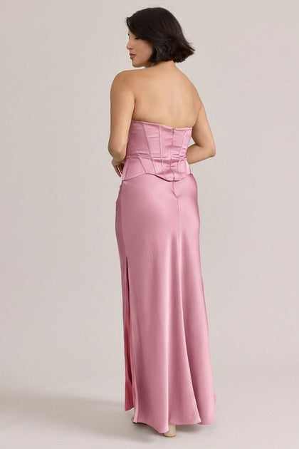 Marina Satin Dress | Made To Order | Rosette