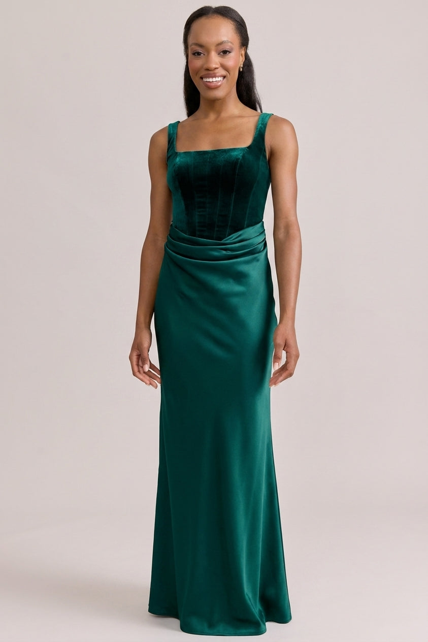 classic satin dress Marlowe + Velvet short satin dress
