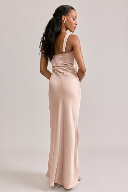 Marlowe Satin Dress | Made To Order | Blush