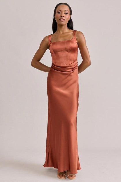 Marlowe Satin Dress | Made To Order | Cinnamon Rose