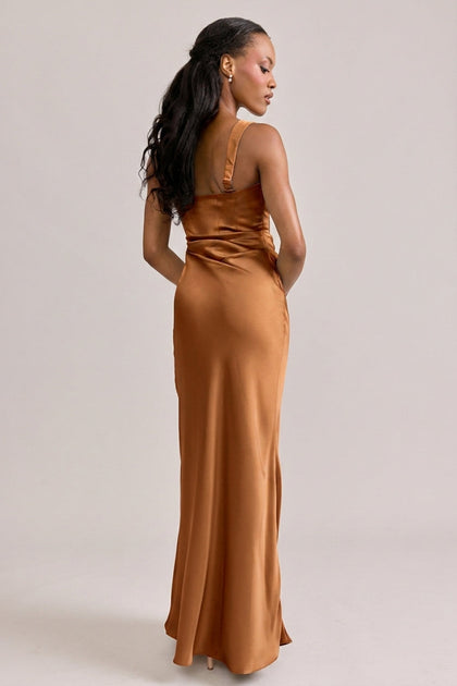 Marlowe Satin Dress | Made To Order | Copper