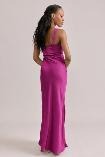 Marlowe Satin Dress | Made To Order | Fuchsia