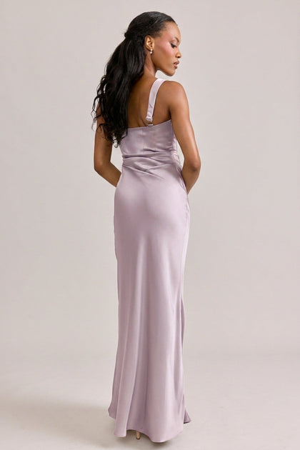 Marlowe Satin Dress | Made To Order | Lilac