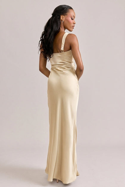 Marlowe Satin Dress | Made To Order | Yellow