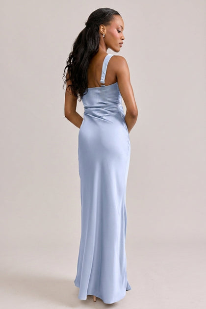 Marlowe Satin Dress | Made To Order | Periwinkle
