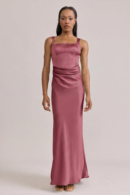 Marlowe Satin Dress | Made To Order | Raspberry