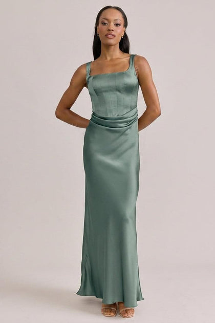 Marlowe Satin Dress | Made To Order | Rosemary