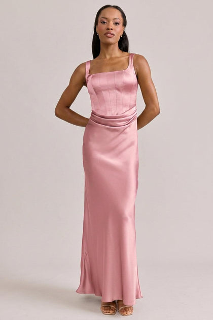 Marlowe Satin Dress | Made To Order | Rosette