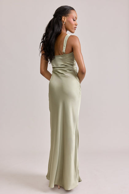 Marlowe Satin Dress | Made To Order | Silver Sage