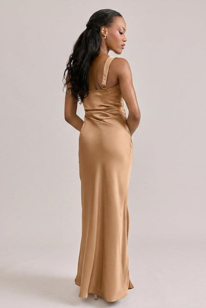Marlowe Satin Dress | Made To Order | Toffee
