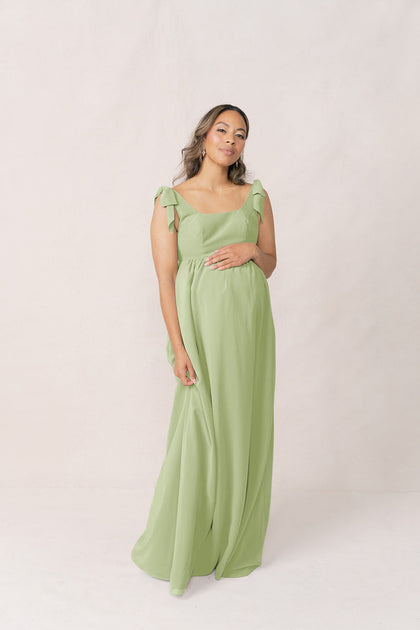 Maternity Bowie Chiffon Dress | Made To Order | Matcha