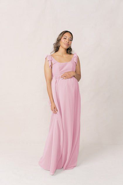 Maternity Bowie Chiffon Dress | Made To Order | Perfect Pink