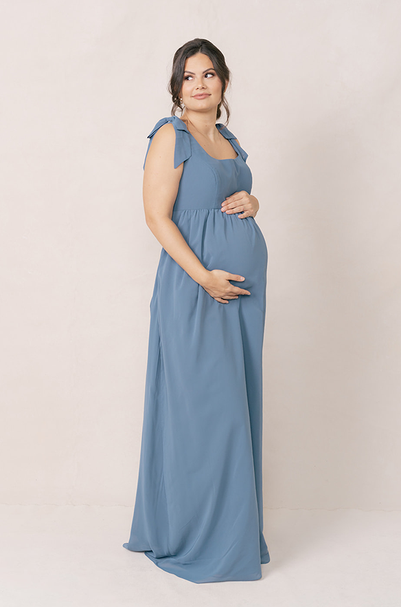 Maternity Bowie Chiffon Dress | Made To Order First Kiss Pink Maternity Bowie Chiffon Dress | Made To Order First Kiss Pink