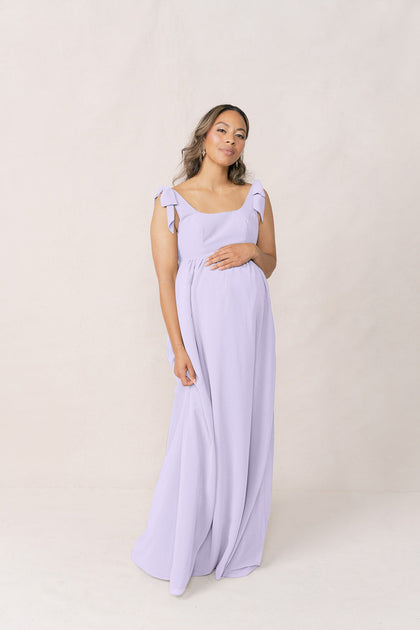 Maternity Bowie Chiffon Dress | Made To Order | Light Lavender