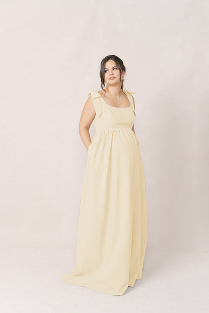 Model: Barbara; Size: 14; Color: Pale Yellow