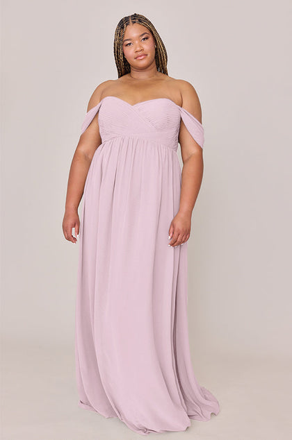 Maternity Kennedy Chiffon Convertible Dress | Made To Order | Baby Pink