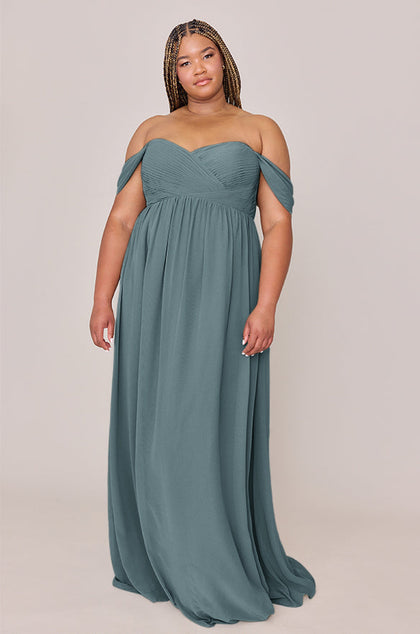 Maternity Kennedy Chiffon Convertible Dress | Made To Order | Eucalyptus