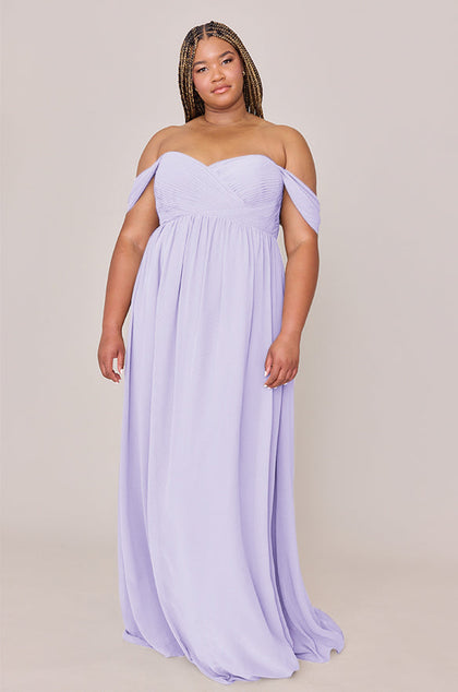 Maternity Kennedy Chiffon Convertible Dress | Made To Order | Light Lavender