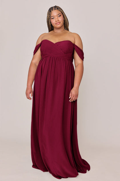 Maternity Kennedy Chiffon Convertible Dress | Made To Order | Marsala