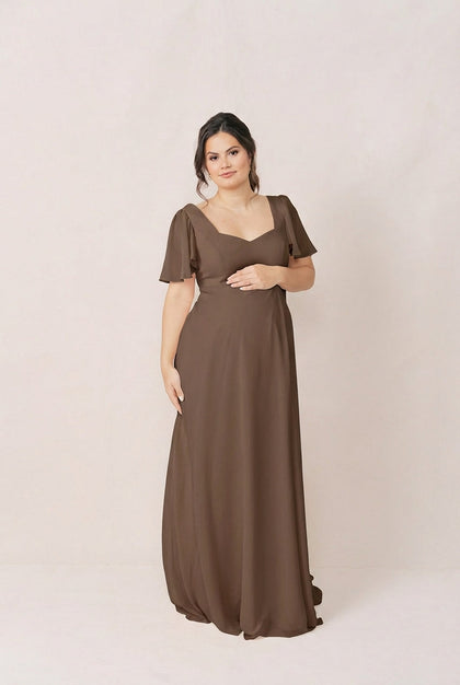 Maternity Madeline Convertible Chiffon Dress | Made To Order | Truffle
