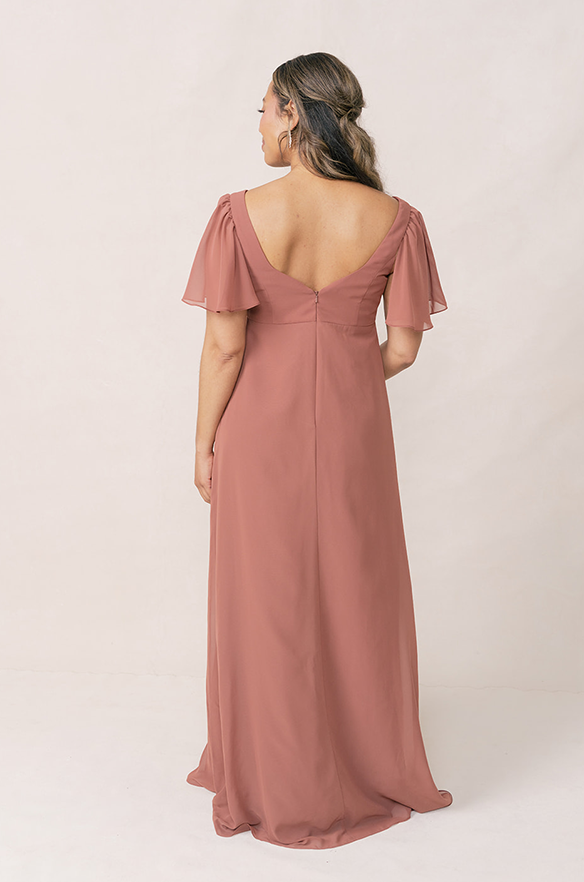 Maternity Madeline Convertible Chiffon Dress | Made To Order Marsala Maternity Madeline Convertible Chiffon Dress | Made To Order Marsala