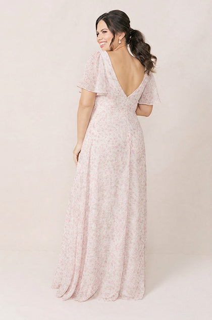 Maternity Madeline Convertible Chiffon Floral Print Dress | Made To Order | Blushing Bride Posey