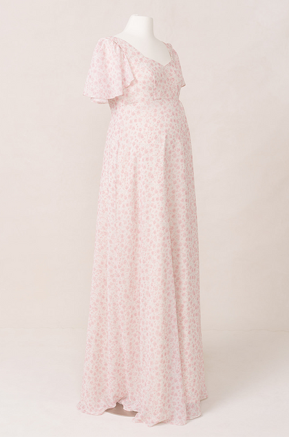 Maternity Madeline Convertible Chiffon Floral Print Dress | Made To Order | Blushing Bride Posey