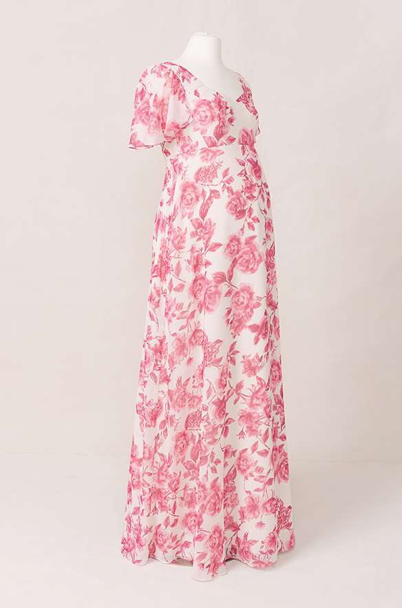 pink floral maternity maxi dress Tiffany Rose Francesca Maxi Maternity Dress Petal Pink Floral
