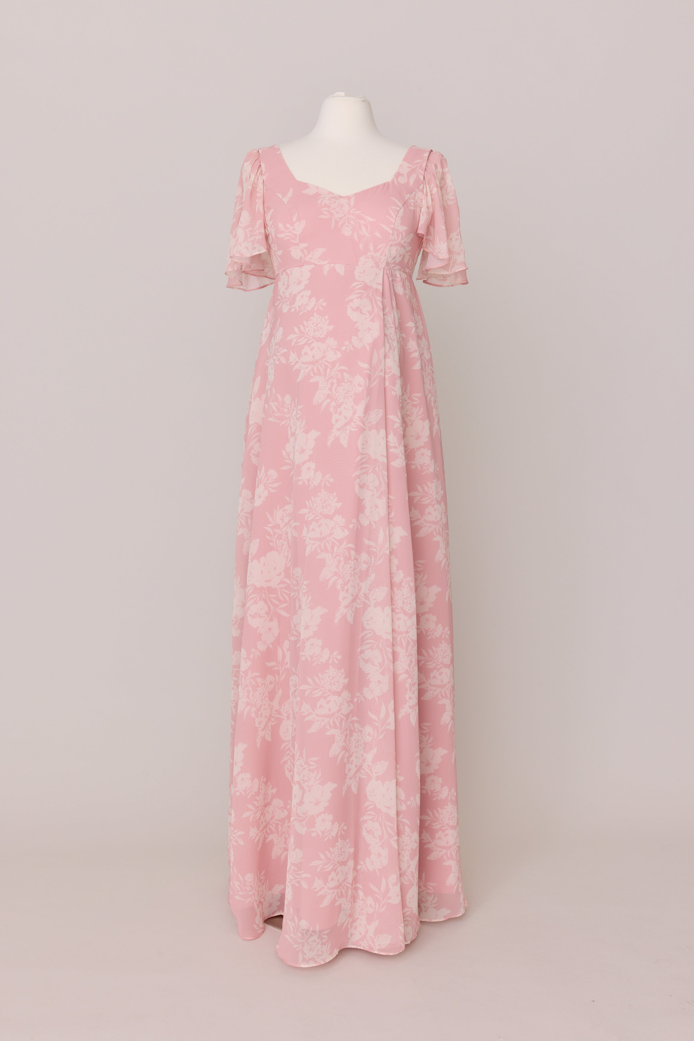 Maternity Madeline Convertible Chiffon Floral Print Dress | Blush Bouq