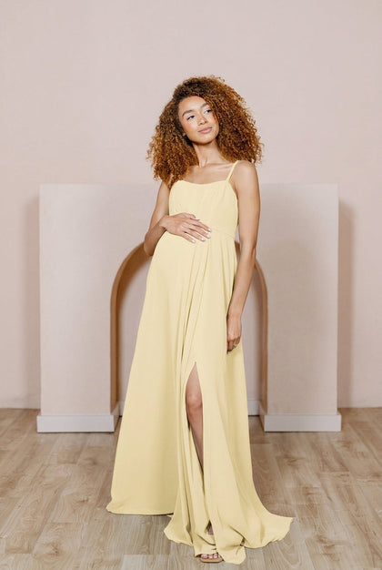Maternity Nova Chiffon Dress | Made To Order | Yellow