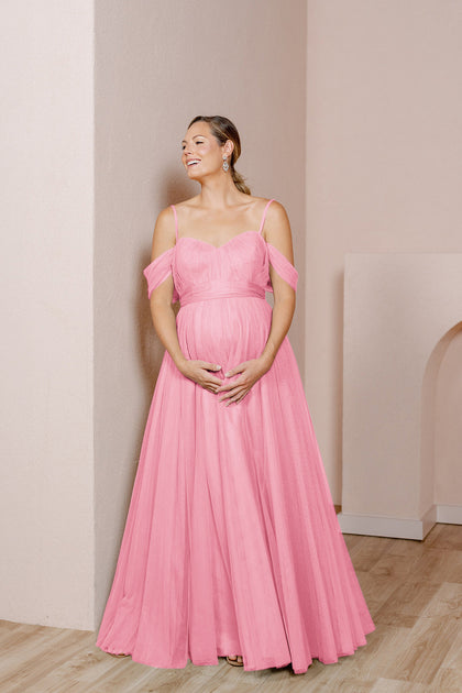 Maternity Rosalie Tulle Convertible Dress | Made To Order | Rosette