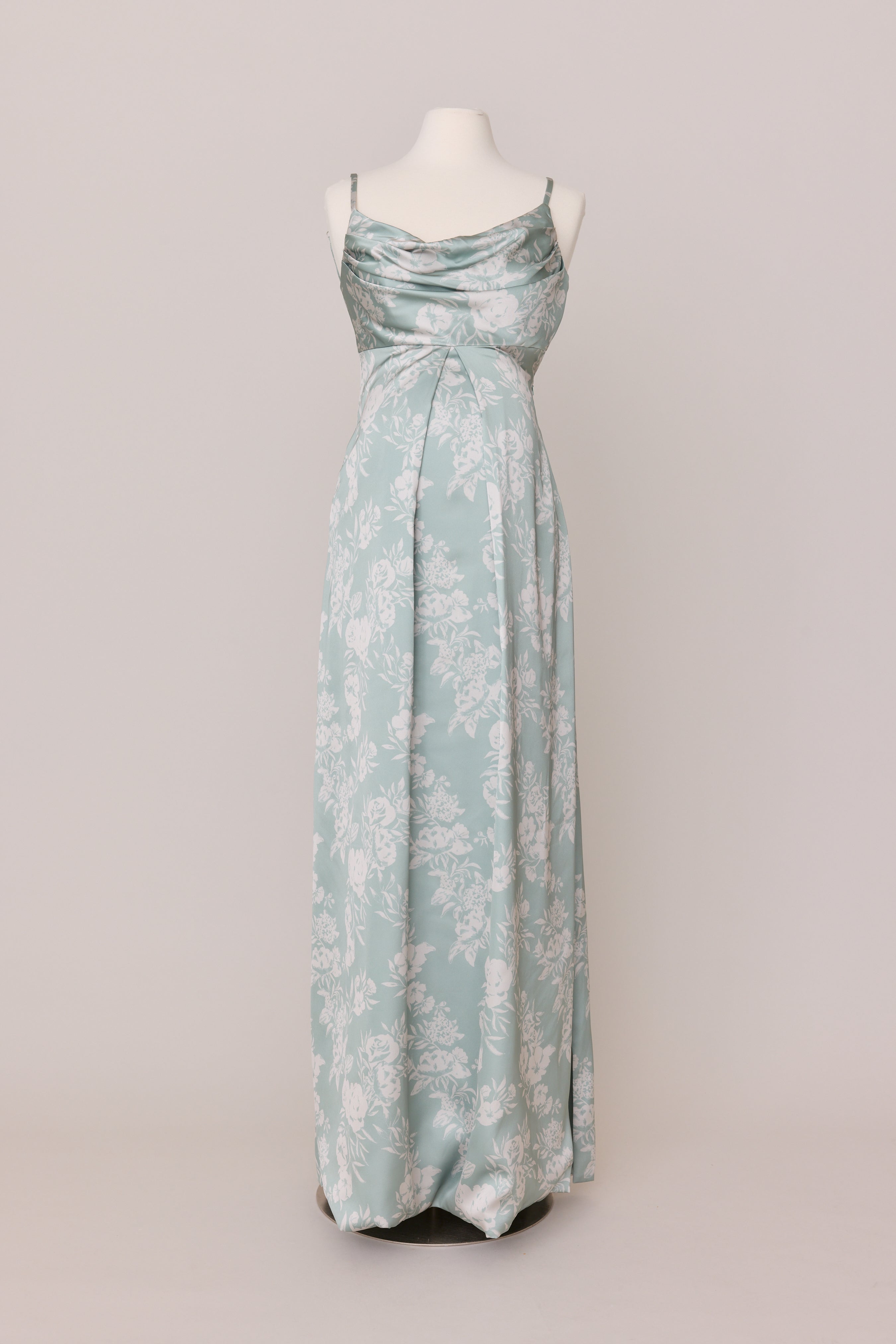 Maternity Skye Satin Floral Print Dress | Made To Order Indie Blue Bouquet Maternity Skye Satin Floral Print Dress | Made To Order Indie Blue Bouquet
