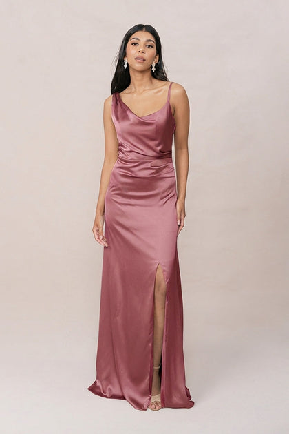 Maxine Satin Dress | Made To Order | Raspberry