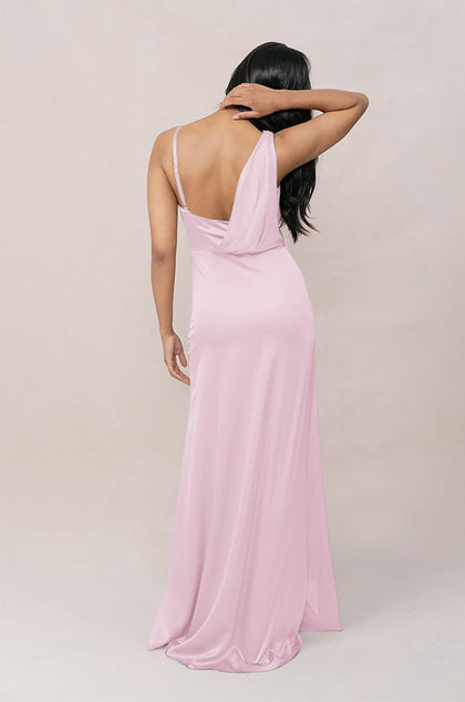 Maxine Satin Dress | Made To Order | Baby Pink