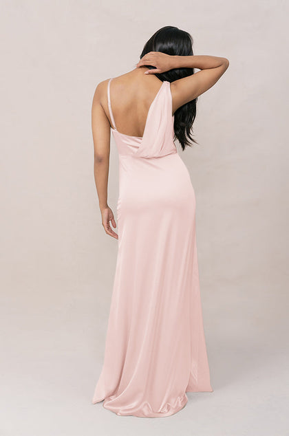 Maxine Satin Dress | Made To Order | Blush